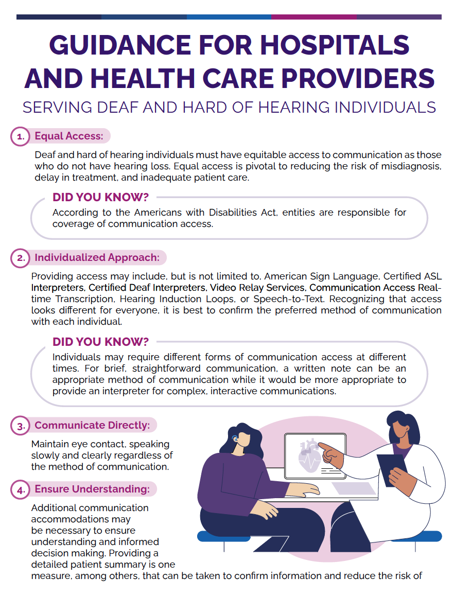 Guidance for Hospitals and Health Care Providers Poster